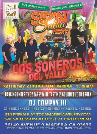 Sip n' Salsa LIVE BAND Aug 7th